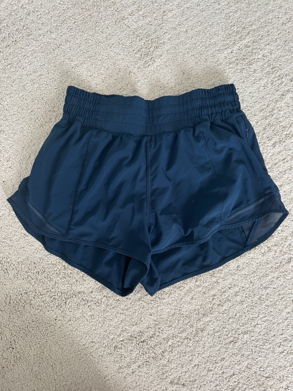 lululemon athletica Navy Blue Running Shorts high rise 2.5